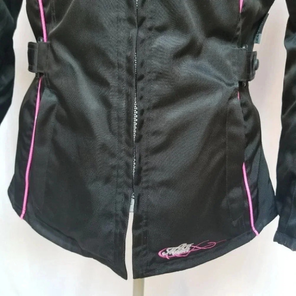 M2r jewel motorcycle jacket black  pink 8 - Picture 15 of 15